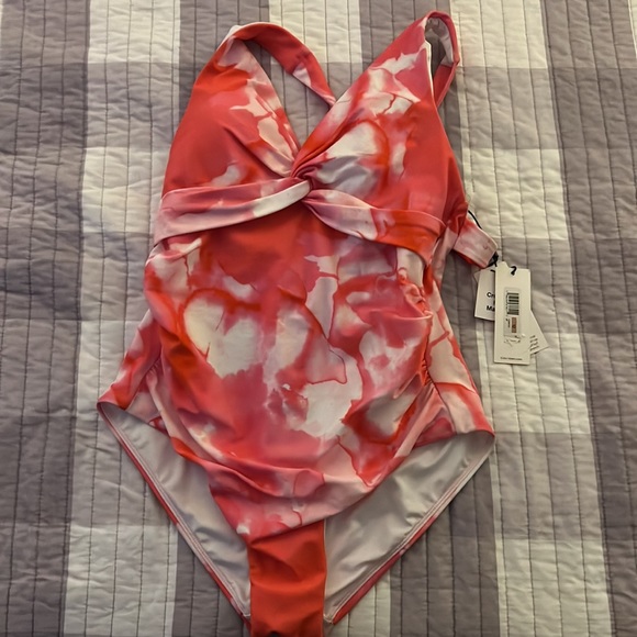 BNWT Plunge Twist One Piece Swimsuit - Picture 8 of 9